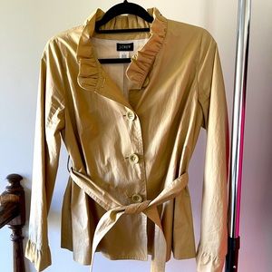 Jcrew cotton ruffle jacket